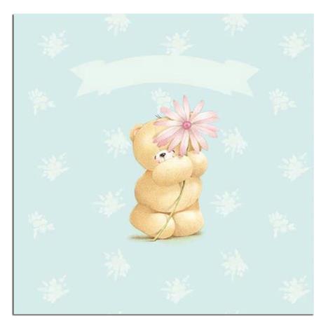Thinking Of You Bear With Flower Forever Friends Card